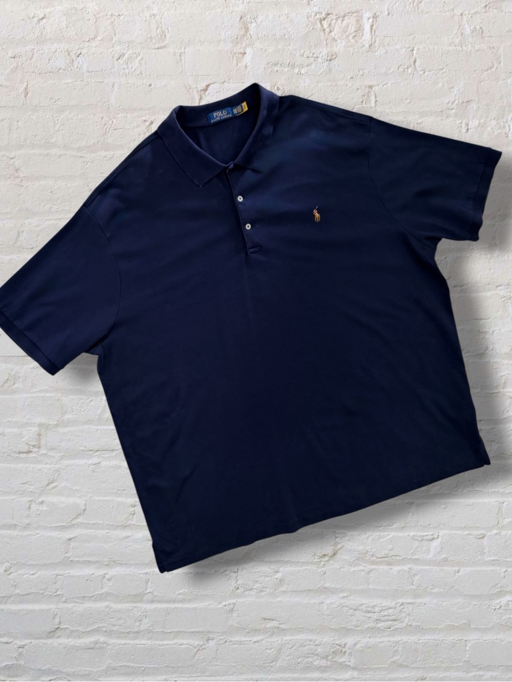 Polo Ralph Lauren 4XB Big Tall Blue Soft Cotton Polo Shirt Pony Logo Men’s